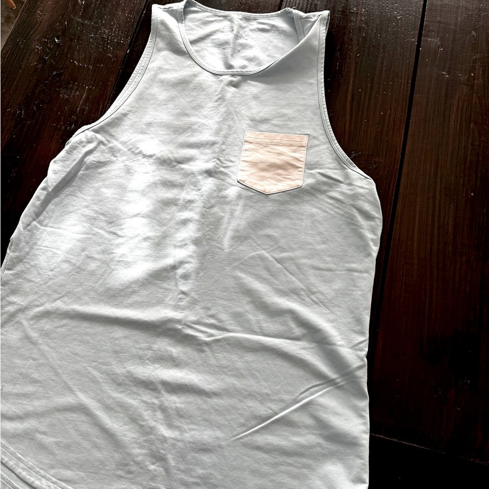 BYLT basics - Blue pocket Tank Top - XL